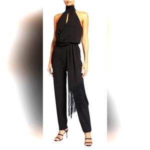 One33 Social Twist-front Fringe Jumpsuit